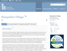 Tablet Screenshot of hampshirevillageapartments.com